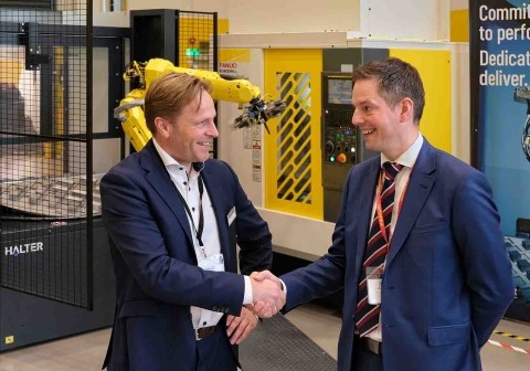 Picture: Rik Peer (left), Halter's business development manager, with Marcus Hamlyn, technical sales manager at 1st MTA