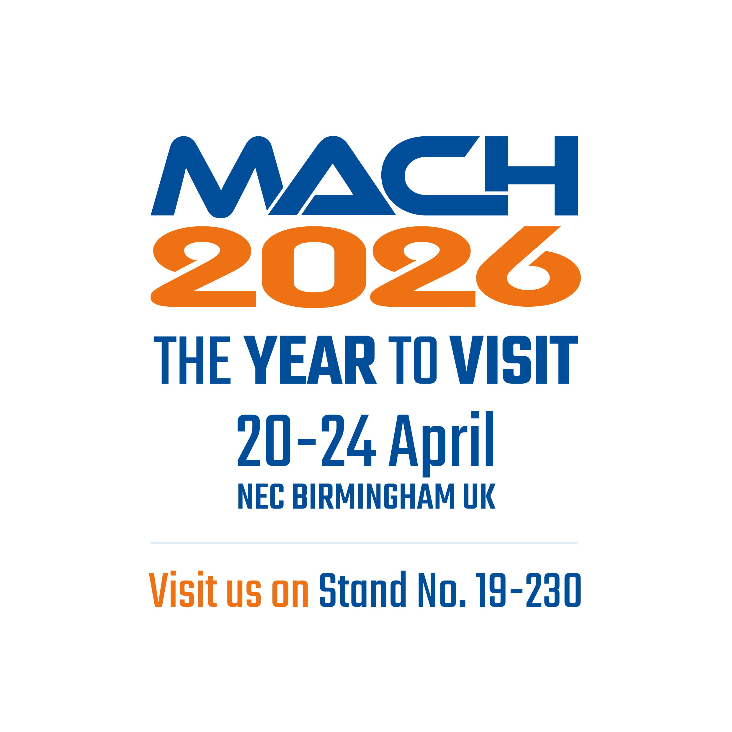 MACH 2026, Hall 19, stand 230